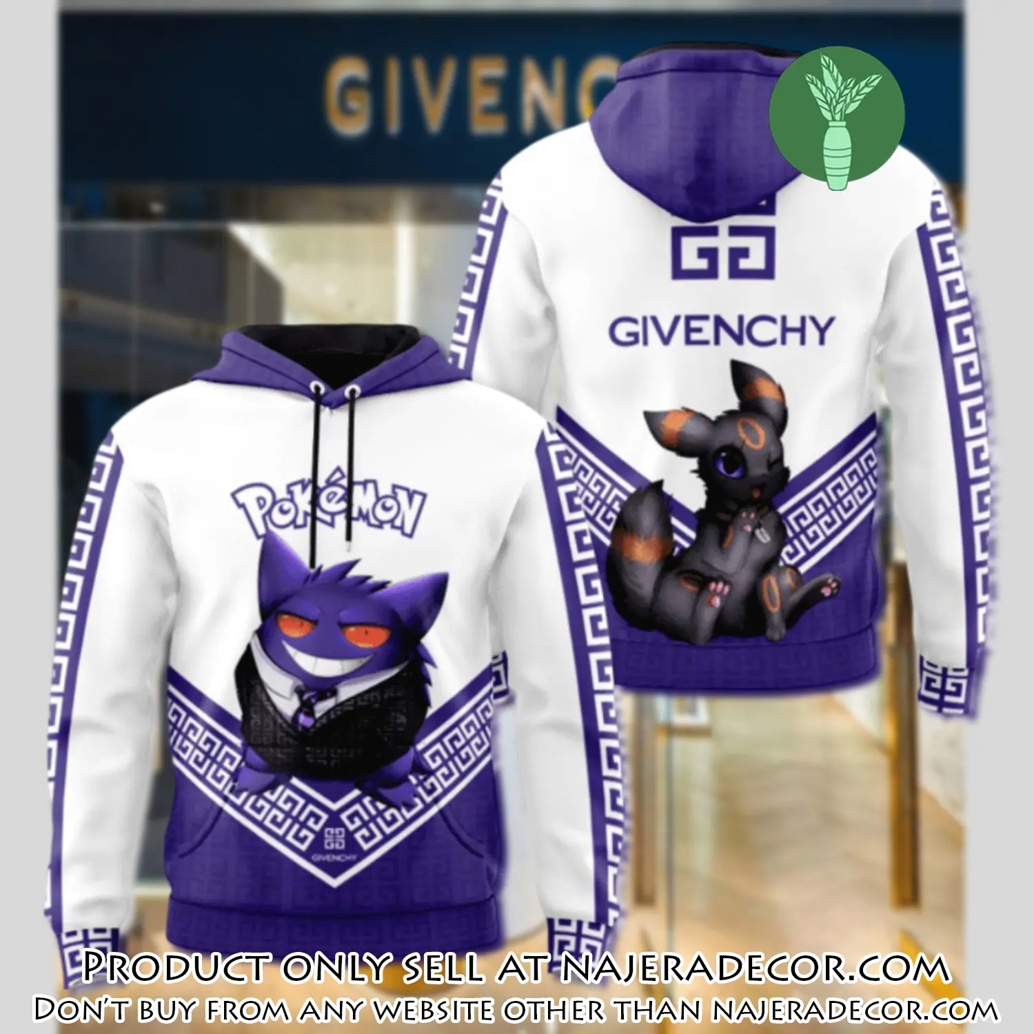 Givenchy pokemon unisex hoodie luxury brand gifts  jh2069 njr2600665